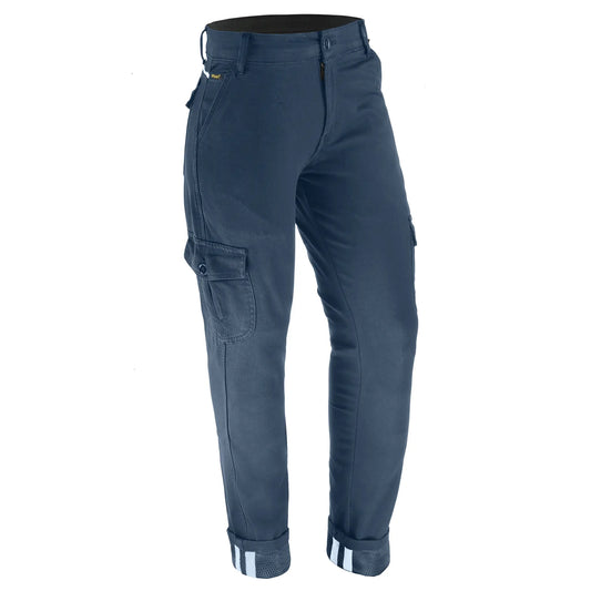 HP GEARZ MEN MOTORCYCLE CARGO PANT – BLUE LINED WITH TWARON® FIBER with FREE CE HIP and KNEE ARMOR