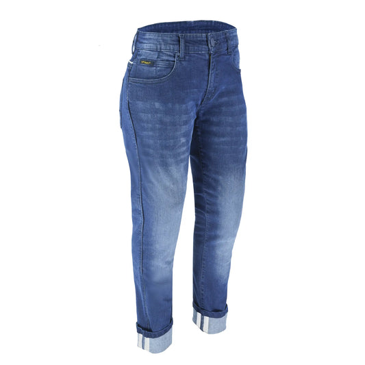 HP GEARZ MEN MOTORCYCLE JEANS | PANT – BLUE LINED WITH TWARON® FIBER with FREE CE HIP and KNEE ARMOR